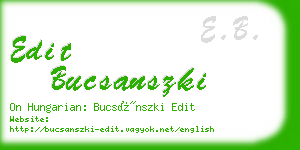 edit bucsanszki business card